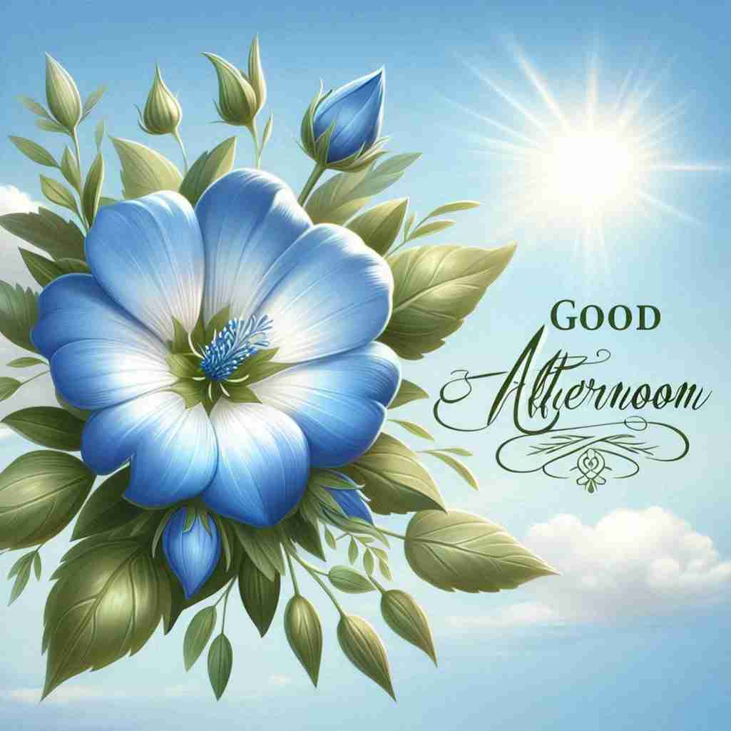 Good Afternoon Blue Flower Images (