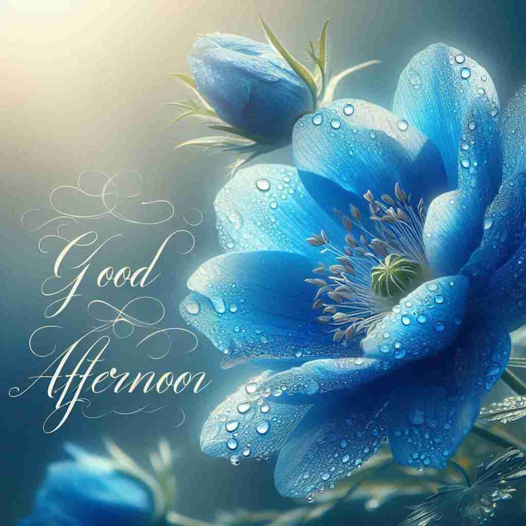 Good Afternoon Blue Flower Images