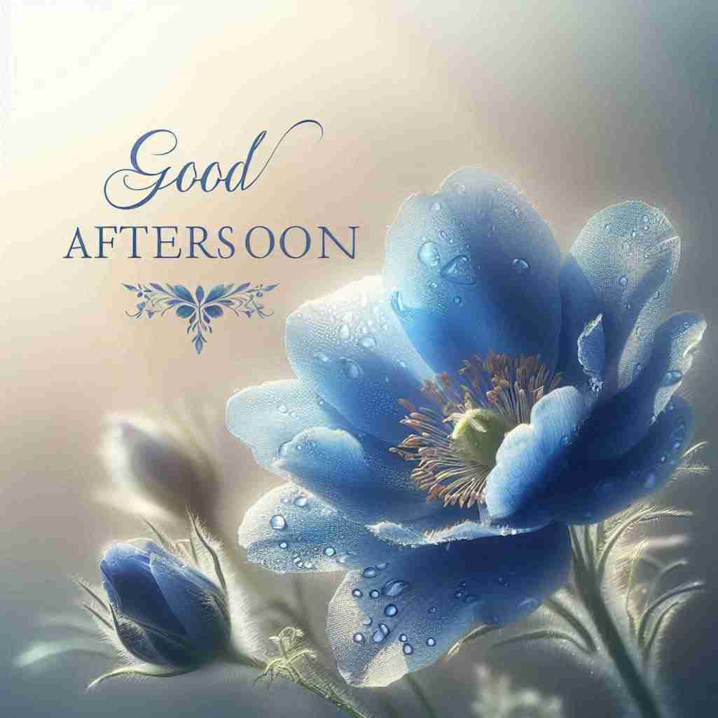 Good Afternoon Blue Flower Images
