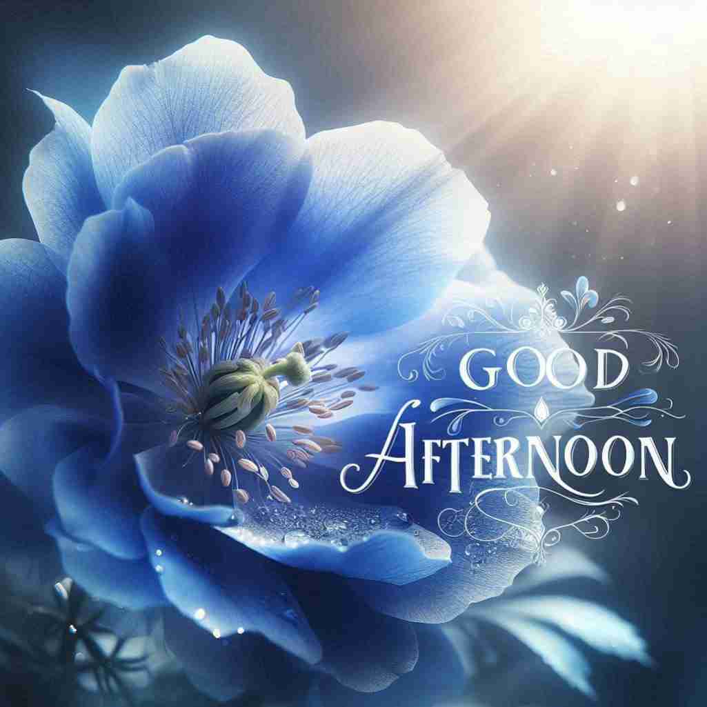 Good Afternoon Blue Flower Images