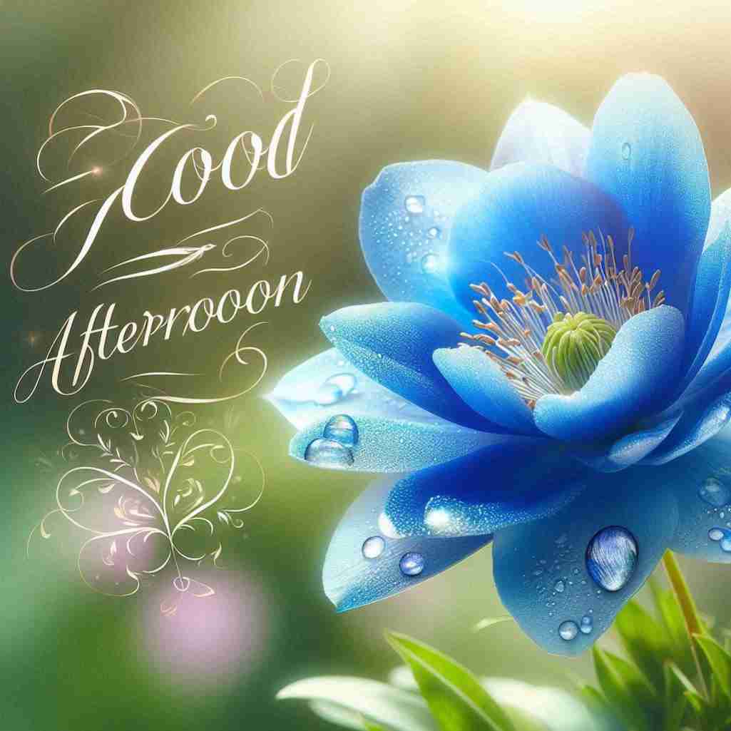 Good Afternoon Blue Flower Images