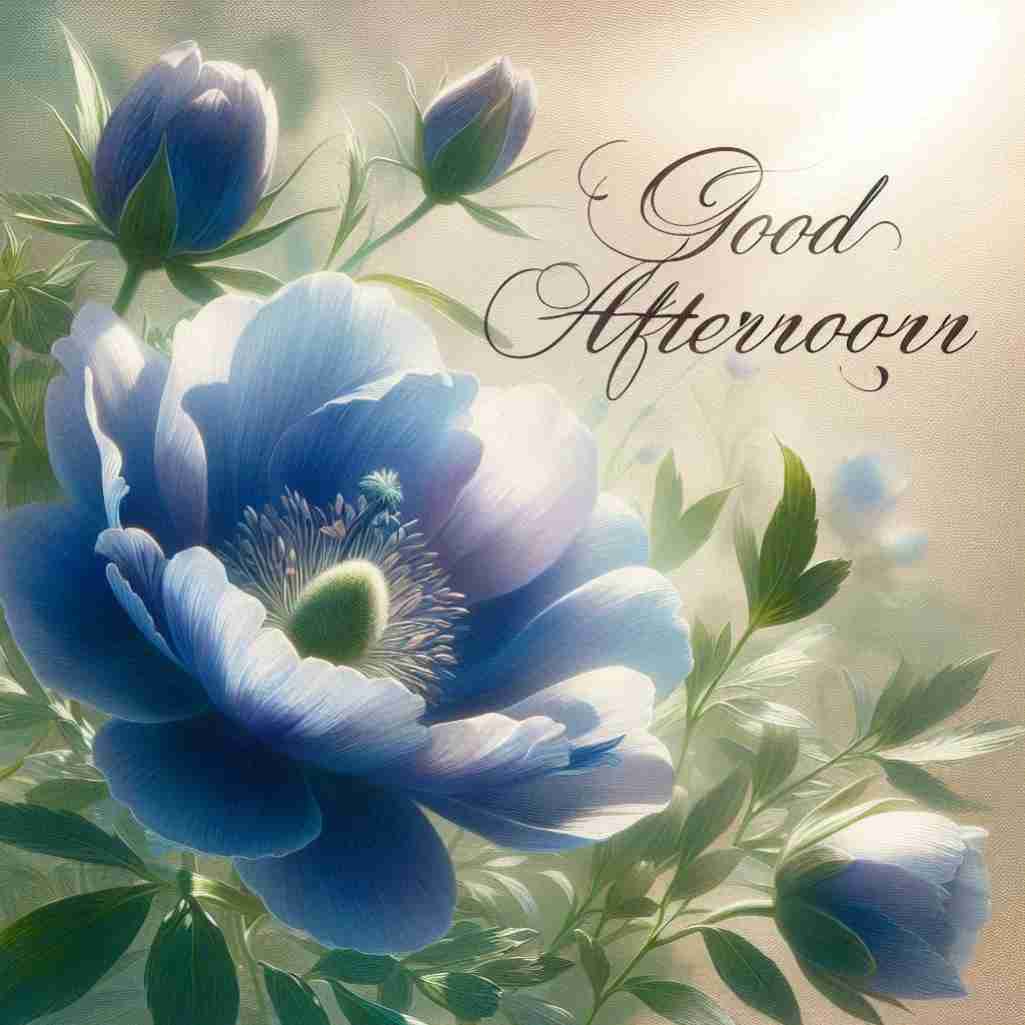 Good Afternoon Blue Flower Images