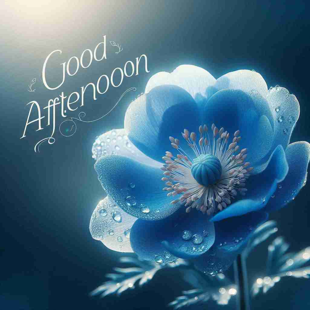 Good Afternoon Blue Flower Images