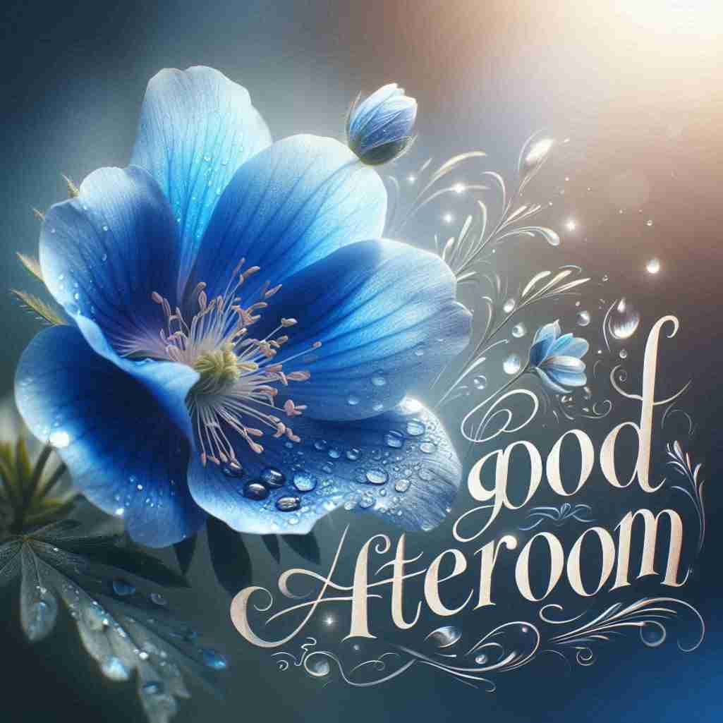 Good Afternoon Blue Flower Images