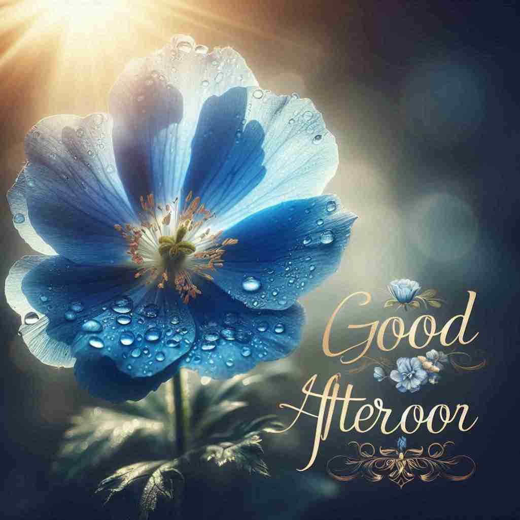 Good Afternoon Blue Flower Images