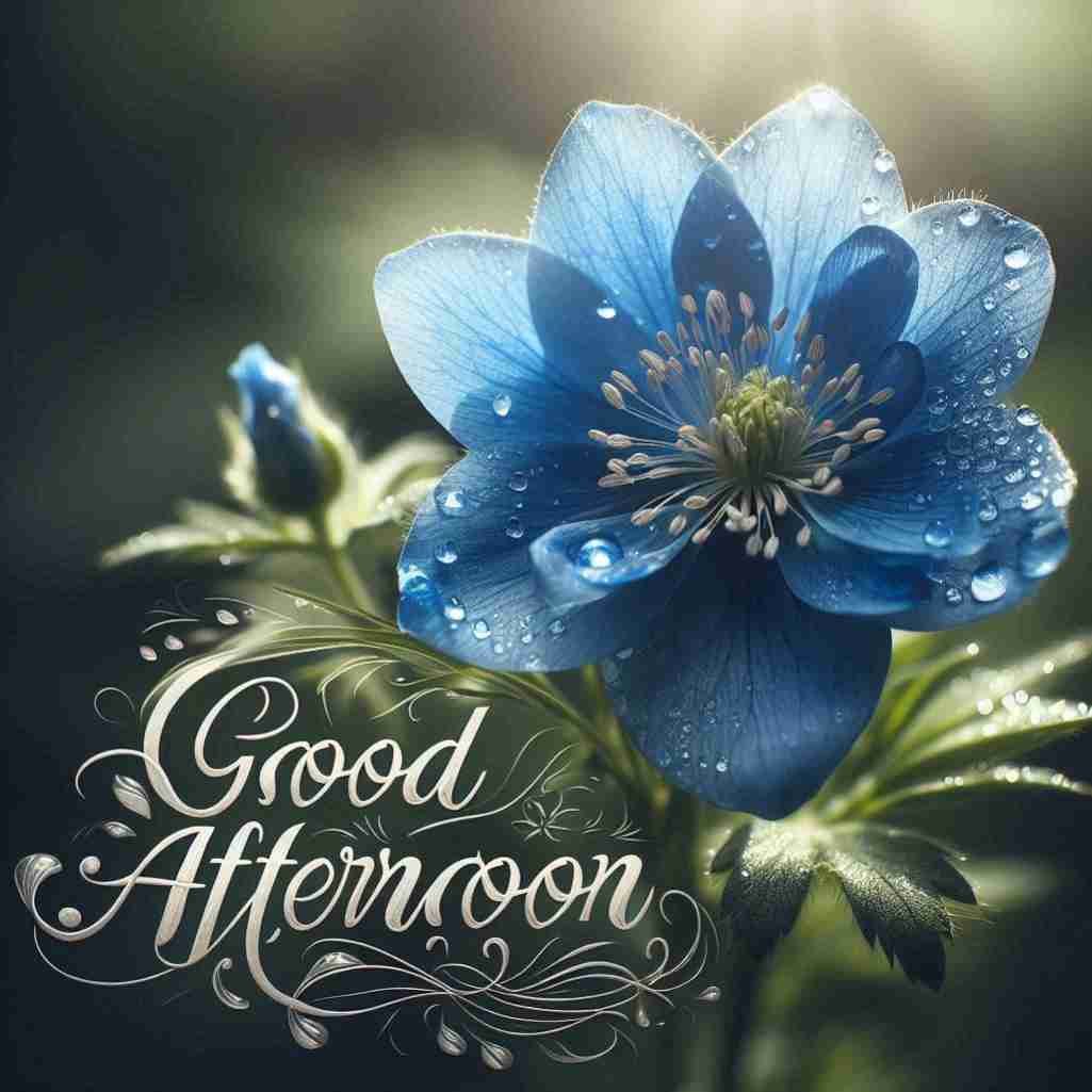 Good Afternoon Blue Flower Images