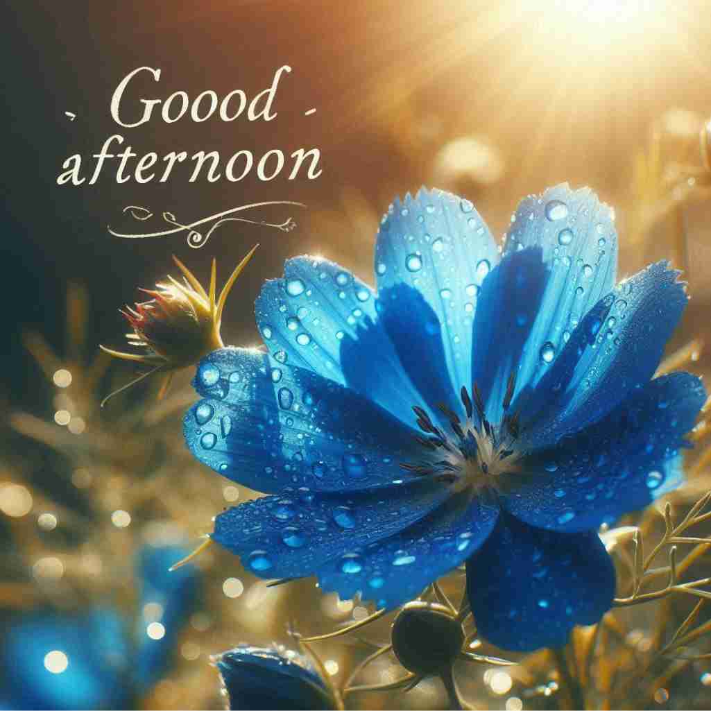 Good Afternoon Blue Flower Images