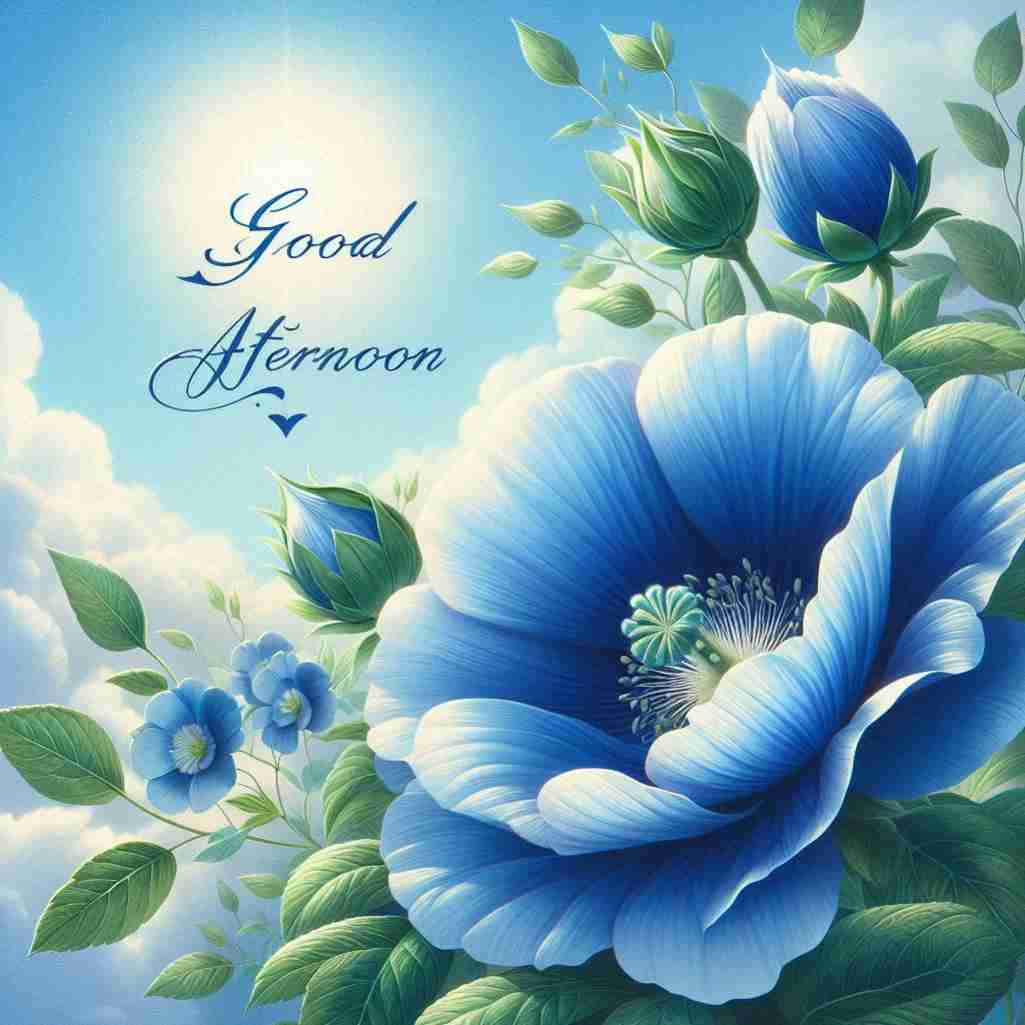 Good Afternoon Blue Flower Images