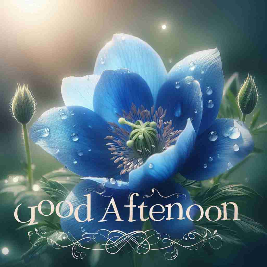 Good Afternoon Blue Flower Images