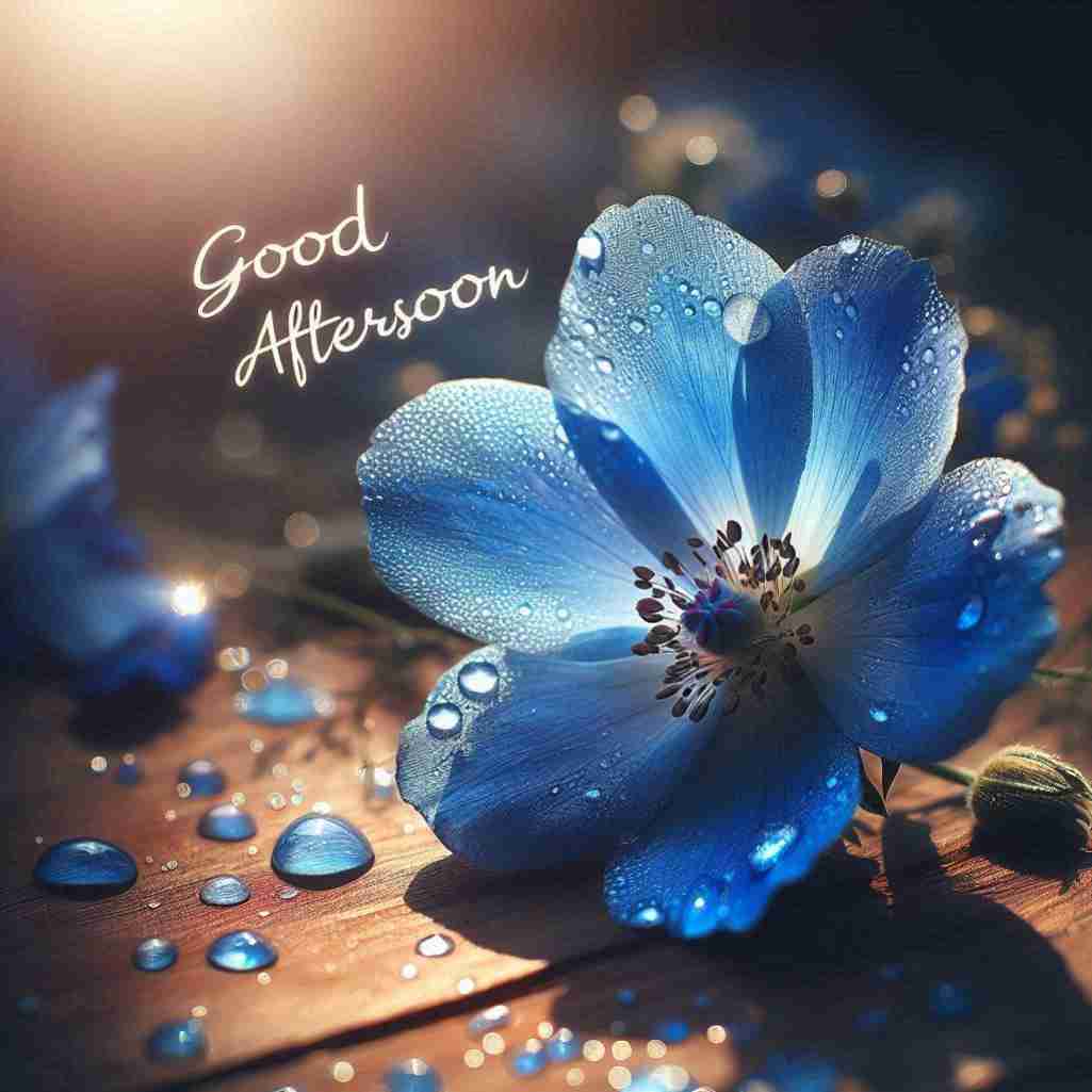 Good Afternoon Blue Flower Images