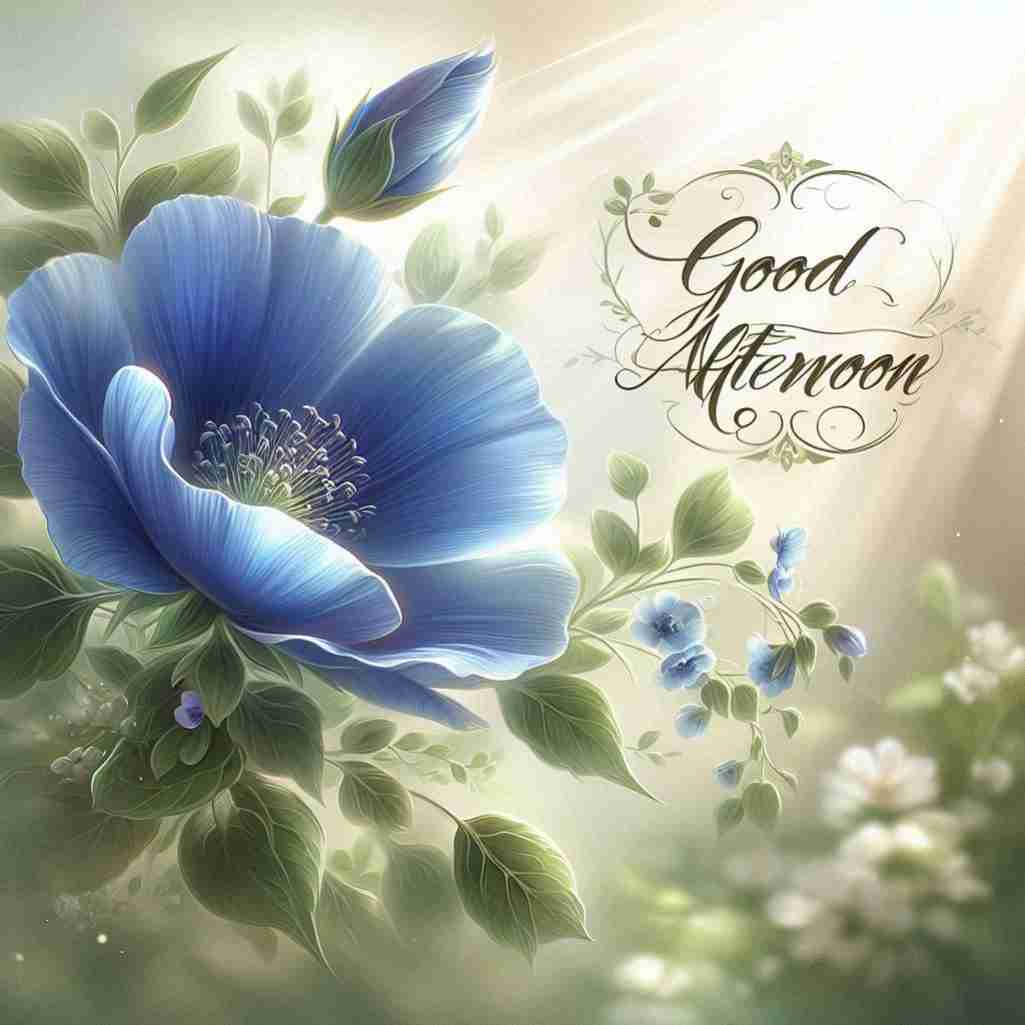 Good Afternoon Blue Flower Images