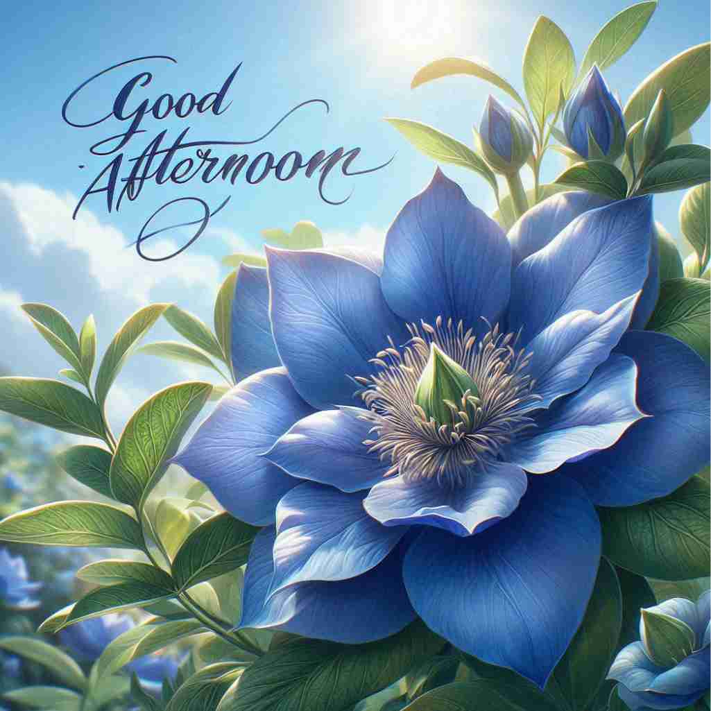 Good Afternoon Blue Flower Images