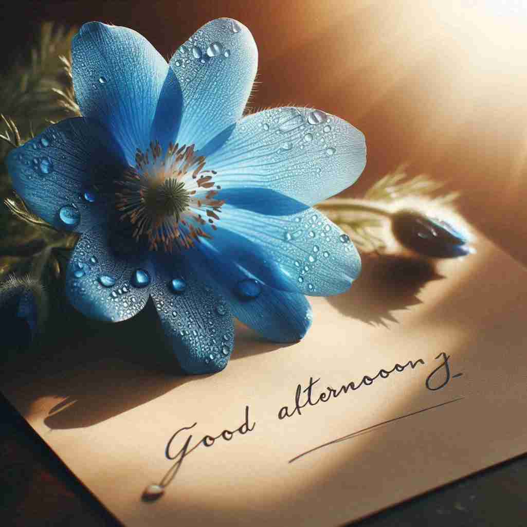 Good Afternoon Blue Flower Images