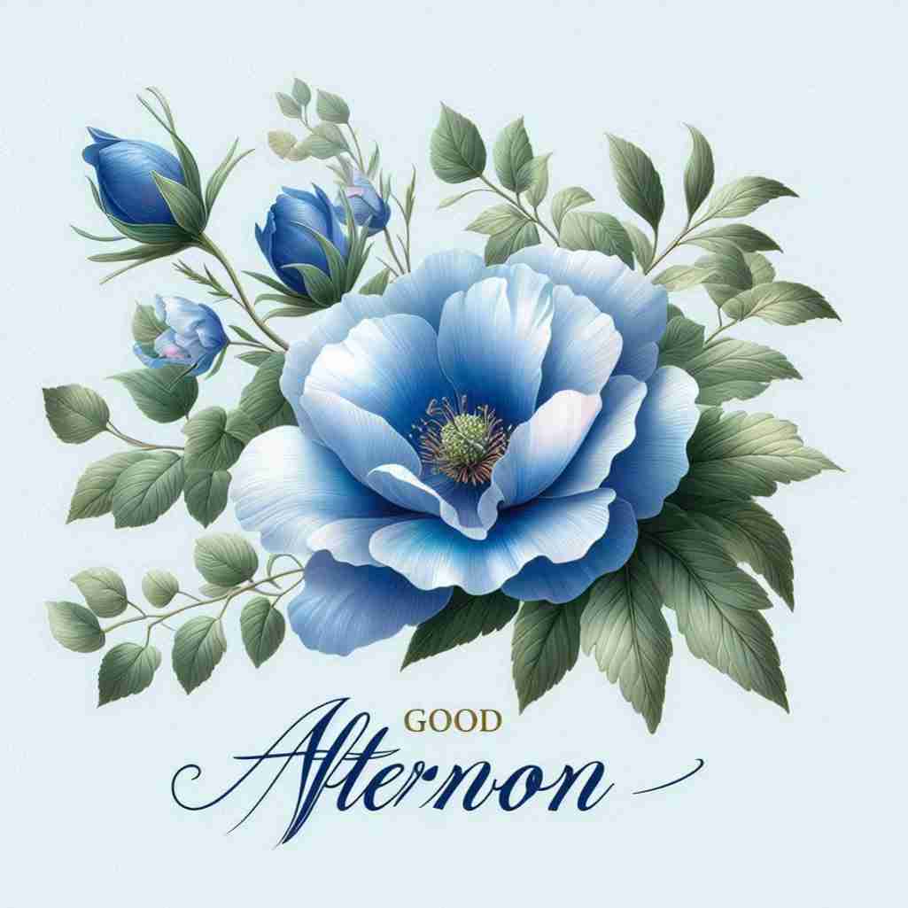 Good Afternoon Blue Flower Images