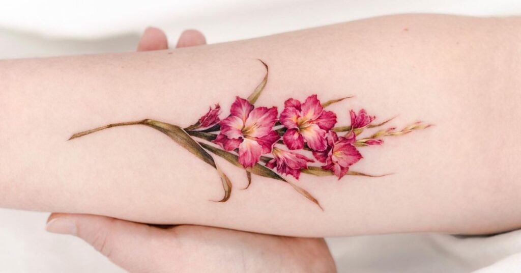 Gladiolus Flower Tattoo Meaning